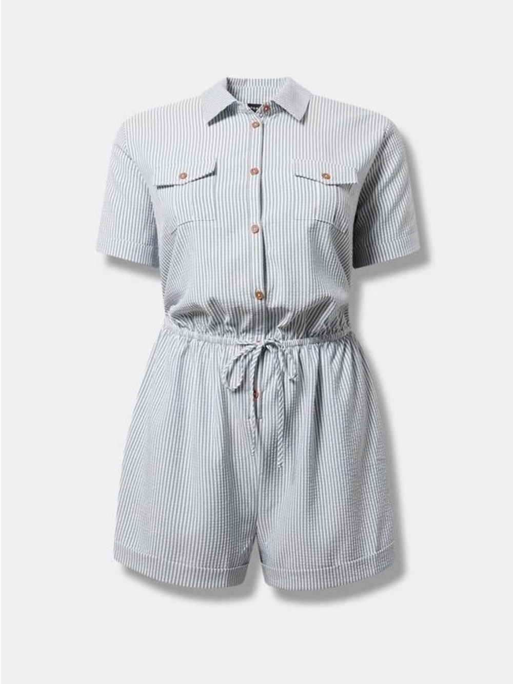 Torrid Striped Seersucker Romper Size 2X